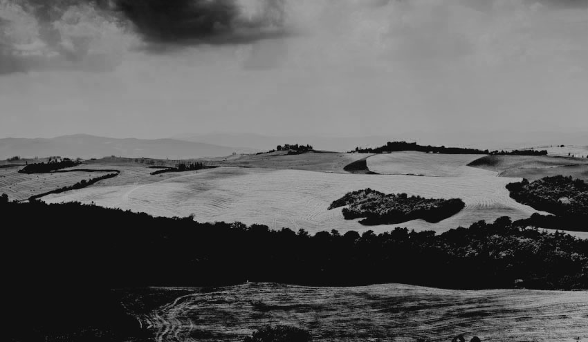 Paysage Toscan (version noir et blanc)